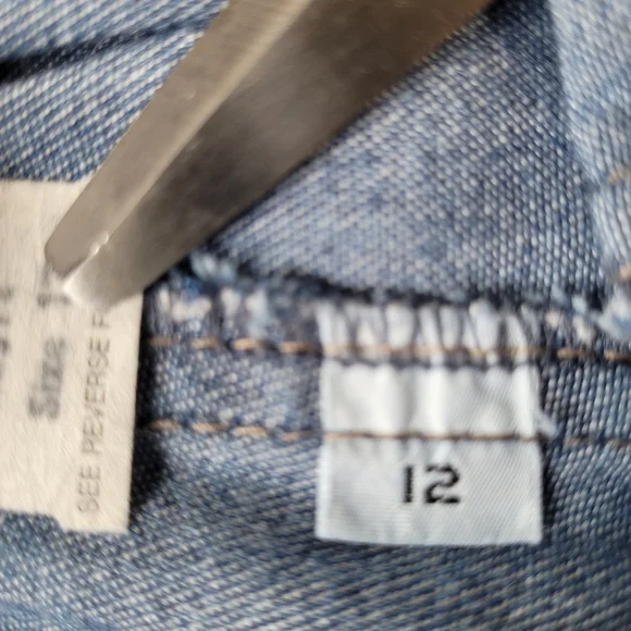 Vintage Koret City Blues Size 12 Maxi Skirt Blue Denim Pockets Elastic Waist - Picture 6 of 14